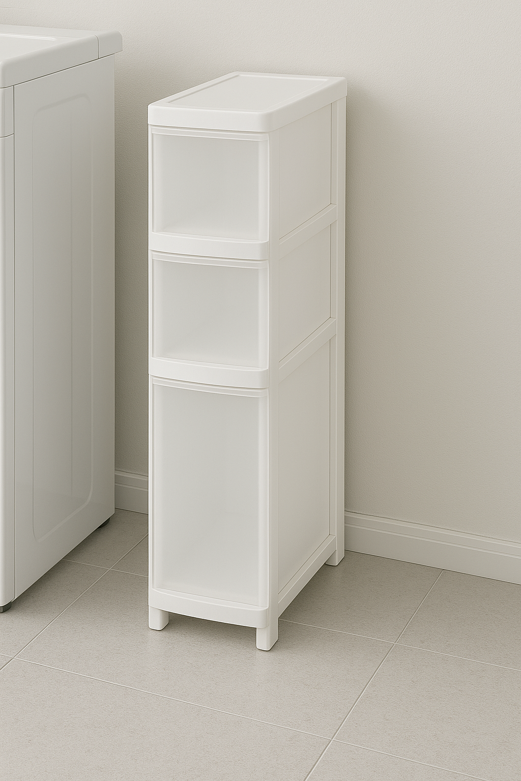 슬림 틈새 3단 수납장